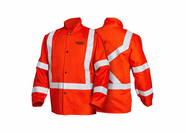 High Visibility FR Orange Jacket with Reflective Stripes
