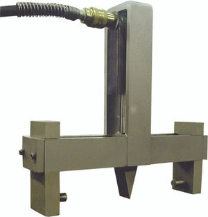 Hydraulic Flange Spreader 150-600 psi with rectangular frame and top hose—precision welding tool for industrial material work.