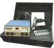 A portable medical device labeled LYNX, featuring a control unit and accessories neatly arranged inside a black carrying case, also functions as a precision welding unit designed for insulation pin welding applications.