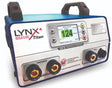 The IWT LYNX4 Titan GFX (3/8” Capacity) Stud Welding System – 1-IWT500054T4GFX features a digital weld stats display, control buttons, dual “GROUNDS” and “GUN” dials, and the International Welding Technologies Inc. logo on the front panel.