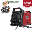 Lincoln Power MIG 215 MPi Multi-Process Welder K4876-1 with welding gun, 4200 rebate, weldingmart.com promo graphics.