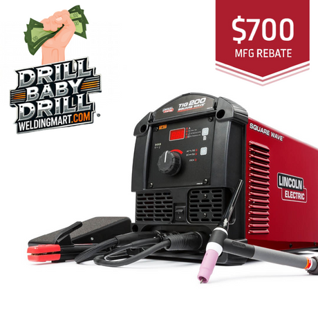 Drill Baby Drill Instant Rebate on Square Wave TIG 200 TIG Welder K5126-1 - WeldingMart.com