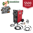 Welding machine with accessories on a white background, featuring 'Drill Baby Drill' and 'WeldingMart' branding.