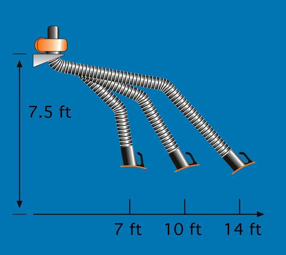 KEMPER - 10 FT. EXHAUST ARM SET- 79003x - WeldingMart.com