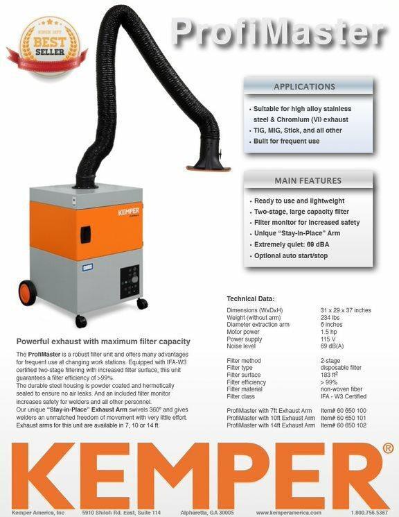 KEMPER - PROFIMASTER w/ 10 FT. ARM -60671010x - WeldingMart.com