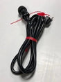 Lincoln 115V Power Input Cord Assembly M22589 for welders, coiled black cord with plug, connector, red ties on white surface.