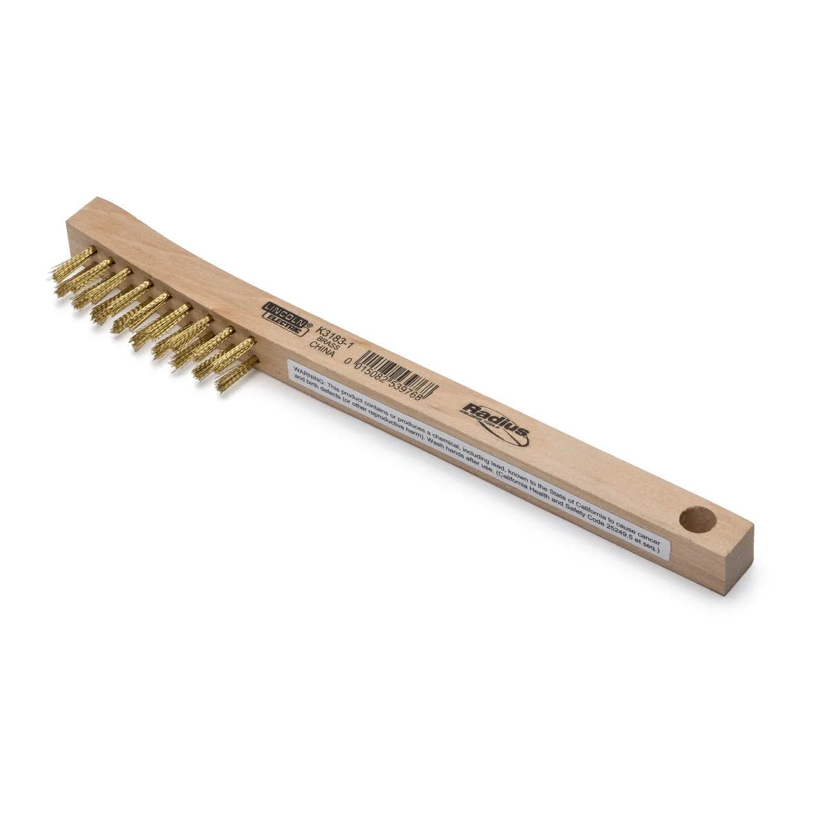 Lincoln 2 x 9 Row Brass Wire Brush K3183-1 - WeldingMart.com