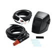 The Lincoln Accessory Kit 400 Amp K704 includes a black welding mask with a flip-down visor, stick welding cables and clamps, four rectangular lens inserts, and one dark filter strip, all displayed on a white background.