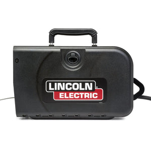 Lincoln Activ8X Wire Feeder K3519-1, portable welding tool with top handle, brand logo, and CrossLinc Technology for connectivity.