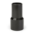 Lincoln Hose-to-Tube Adapter K3492-2 for welding equipment, 1-3/4" to 1-1/2", black plastic, shown on white background.