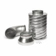 WeldingMart air duct kit with spiral duct, bent elbow, reducer, and screws for Lincoln Air Exhaust Silencer K1534-2 installation.