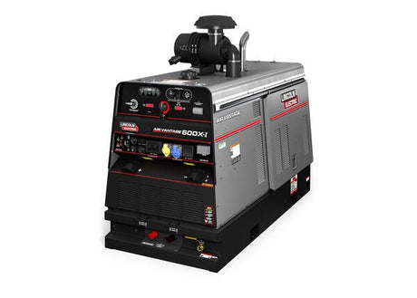 Lincoln Air Vantage 600X-I (Deutz) multi-process welder with front controls, outlets, gauges, and rugged metal case for WeldingMart.