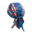 Lincoln All American Welding Doo Rag K3204-ALL, patriotic cotton headwear for welders, with stars, stripes, and red accents.