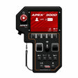 The Lincoln APEX 3 Series MIG Pendant K52113-1 features a red display for user login, reset, and enter, four black control knobs, multiple function buttons, and the Lincoln Electric logo for precise orbital welding process control.