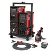 Mobile Lincoln Electric welding unit with APEX 30S HELIX M85, cables, wire feeder, torch, and digital controls at WeldingMart.