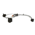 The Lincoln APEX System Connector K5171-1 wiring harness features three connectors: a round black five-pin APEX connector, a rectangular black connector, and a smaller round connector. Cables are secured with black and orange ties; ideal for orbital or mechanized welding.