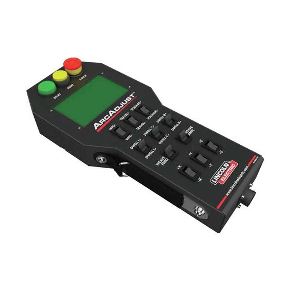 Lincoln ArcAdjust Solution for Cooper GoFa Cobots AD2652-2 handheld weld adjustment control pendant, left hero view