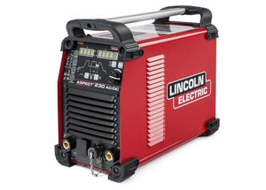 Lincoln Aspect 230 AC/DC TIG Welder (U4340-1), red, digital display, pro controls, top handle—premium welding equipment.