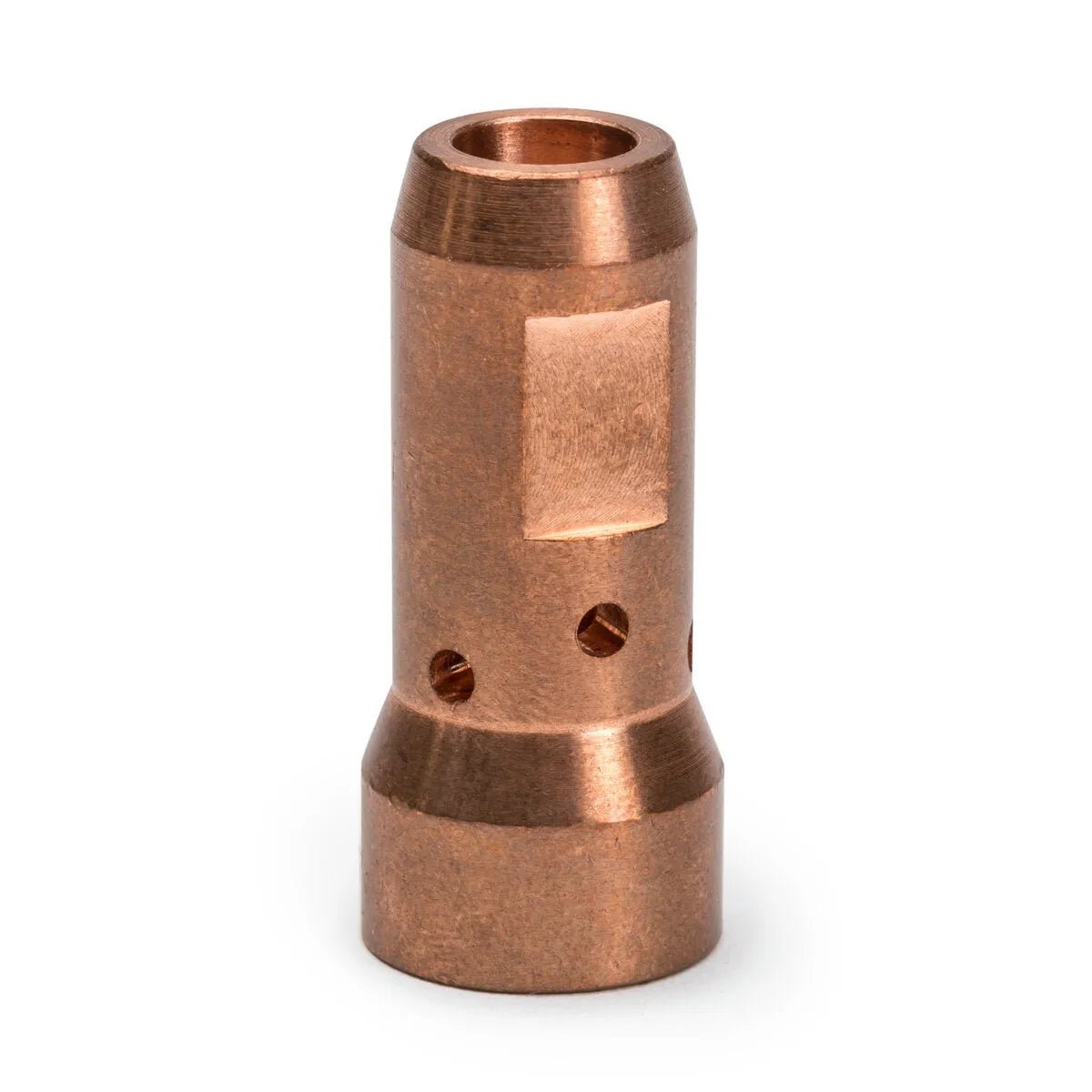 Lincoln AutoDrive SA Gas Diffuser 550A KP4380-1-B25, copper nozzle welding accessory, 25 pack, shown on white background.