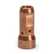 Lincoln AutoDrive SA Gas Diffuser 550A KP4380-1 copper nozzle for welding, fits 550A water-cooled gun tubes, shown on white.