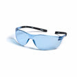 Lincoln Axilite Safety Glasses K4675-1, clear blue anti-scratch lens, black arms—welding safety eyewear at WeldingMart.