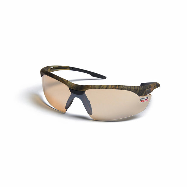 Lincoln Axilux Traditional Camo Safety Glasses Bronze Anti-Fog/Scratch Lens K4677-1 - WeldingMart.com