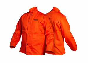Lincoln Bright FR Cloth Welding Jacket - Safety Orange