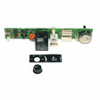The Lincoln Burnback Kit K202 features a green circuit board with relay, resistor, capacitors, and rotary dial. Compatible with LN-8 and LN-9 wire feeders, it offers an adjustable delay for precise welding control.