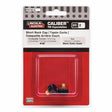 A retail package labeled Lincoln Caliber Back Cap Short, 9/20 Torches 2/pack KP4745-S contains two black caps with brass threaded ends in a clear plastic blister with red, white, and black packaging.