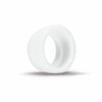 A smooth, white Lincoln Caliber Insulator Standard for 17/18/26 torches (10/pack, KP4748-ST-B10) stands upright on a white background, offering reliable torch head protection and casting a soft gray shadow.