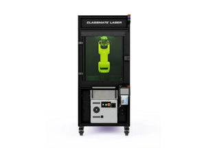 Lincoln ClassMate Laser Welding Trainer AD2446-15: black welding equipment with clear front, control buttons, and training interface.