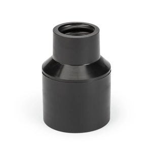 Lincoln K4115-3 Hose-to-Hose Connector, 1" to 1-3/4", black plastic adaptor for welding equipment, on white background.