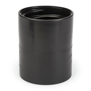 Lincoln K4115-10 3" Hose-to-Hose Connector, black plastic, welding accessory for WeldingMart, shown on white background.