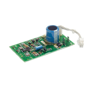 The Lincoln Contactor Kit K938-1 features a green circuit board with multiple components, such as a large blue capacitor, smaller resistors, and a white connector cable, shown on a white background.