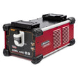 The Lincoln Cool Arc 55 Water Cooler K3086-1, shown in red and black on a white background, features corner bumpers, vented sides, top handles, a front fluid reservoir panel with connectors and control label; fits Power Wave S-Series.