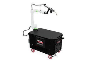 Lincoln Cooper CRX-10iA/L Aluminum Welding Cobot Cart with robotic arm and welding tool, mobile welding equipment from WeldingMart.