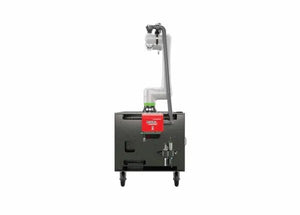 Lincoln Cooper CRX-10iA/L W/C WB Welding Cobot Cart AD2489-17—mobile robotic arm, automated welding tool, wheeled welding cart.