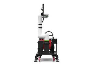 Lincoln Cooper CRX-25iA Air-Cooled Welding Cobot Cart (AD2489-6) with pipe attachment for automated welding, WeldingMart equipment.