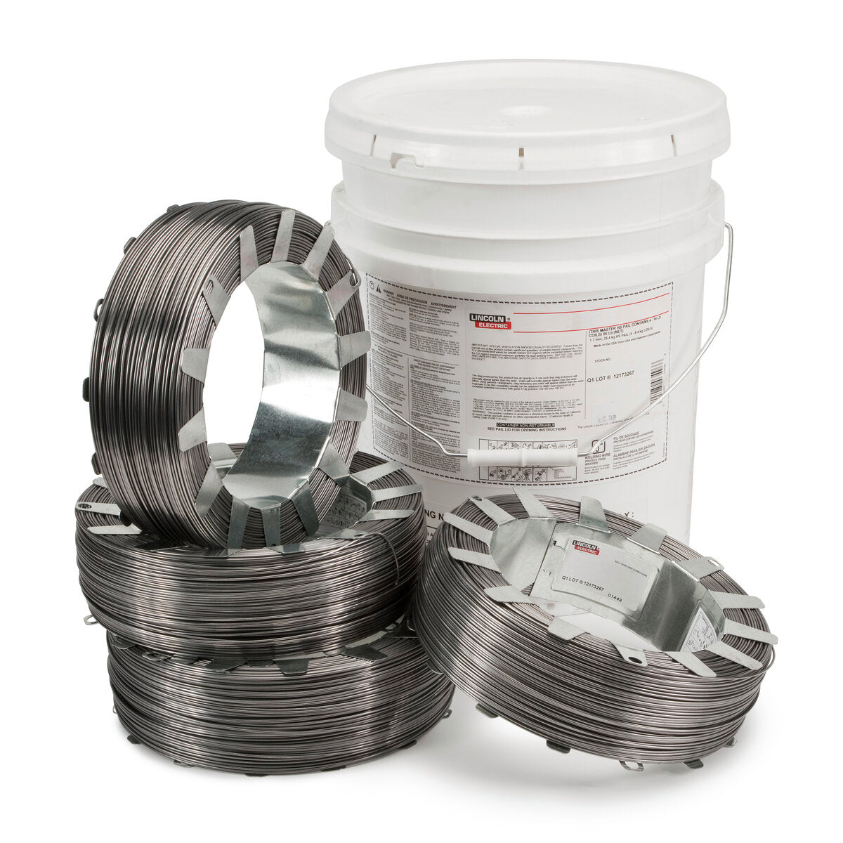 Lincoln ED011237 Lincore 33 Flux-Cored (FCAW-S) Welding Wire, 5/64 in, (4) 14 lb Coil - WeldingMart.com