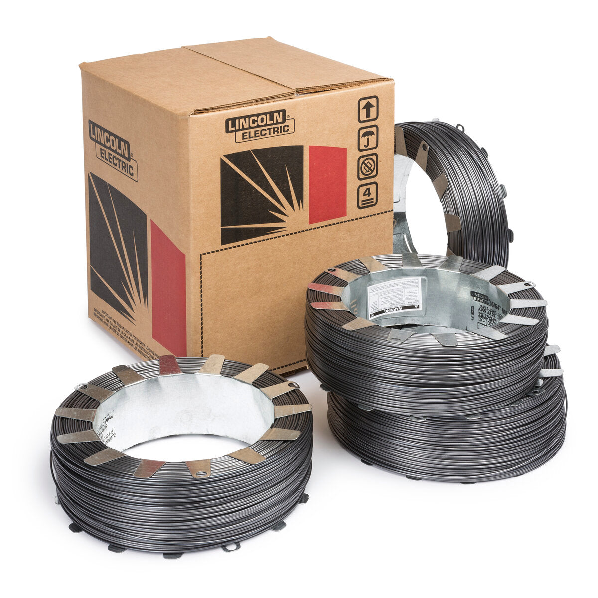 Lincoln ED012385 Innershield NR-203 Nickel (1%) Flux-Cored FCAW-S Welding Wire, 5/64 in, 4 14 lb Coils - WeldingMart.com