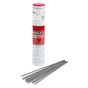 Lincoln Fleetweld 5P Stick SMAW Welding Rods ED032564, 3/32"x12", 10 lb can, welding equipment on white background.