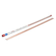 Lincoln ED034327 ER70S-2 TIG welding rods, 1/8", 4.5 lb tube for mild steel, blue/red caps, specs label—WeldingMart equipment.