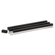Lincoln ED035247 ER410NiMo 1/16" TIG welding rods shown in black tubes, silver rods stacked, ideal WeldingMart welding accessory.