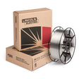 Lincoln ED036050 Blue Max 307_MOD MIG Welding Wire, 0.045", 33 lb spool, for stainless steel welds; shown with Lincoln boxes.