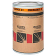 A large cylindrical drum with metal ends and a brown label reading Lincoln Electric and Lincolnweld Emergence 81. It holds 1000 lb of 1/8 in Submerged Arc SAW Welding Wire, model ED036506, accented by black and red geometric graphics.