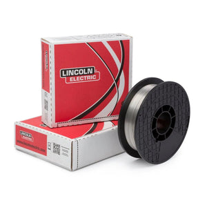Lincoln ED037221 UltraCore 316L P FCAW-G welding wire spool, 0.045", with Lincoln Electric packaging—WeldingMart accessory.