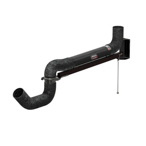 Lincoln K1671-1 7 ft black exhaust arm for welding, with flexible ducts, sturdy boom bracket, and pull-cord, by WeldingMart.