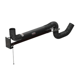 Lincoln Extension Crane 7 ft Bracket K1671-1 welding fume exhaust arm with flexible hoses and sturdy wall mount, Lincoln Electric branded.