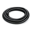 Lincoln Extraction Hose K4111-8, 1in x 8ft black corrugated welding accessory, coiled on white background from WeldingMart.