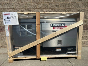 Lincoln Frontier 400X Kubota Demo Engine-Driven Welder in crate, wrapped for shipping, top welding equipment at WeldingMart.
